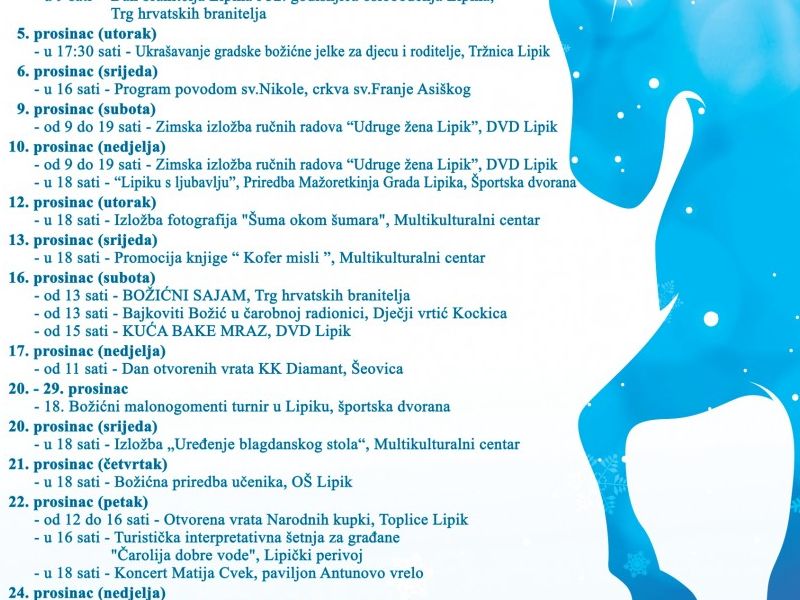 Plakat manifestacije Mirisi Božića